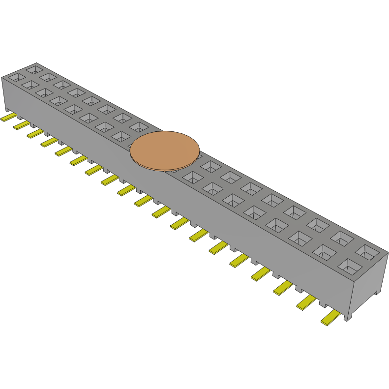 Samtec-SMM-119-02-L-D-K-TR Connector Headers and PCB Receptacles Conn Socket Strip SKT 38 POS 2mm Solder ST Top Entry SMD TIGER EYE™ T/R