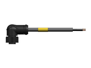 1300068183 - Mini-Change A-Size Single-Ended Cordset, 4 Poles, Female (90°) to Pigtail, 16 AWG, Gray TPU Cable, 2.0m (6.56') Length 1300068183 - Mini-Change A-Size Single-Ended Cordset, 4 Poles, Female (90°) to Pigtail, 16 AWG, Gray TPU Cable, 2.0m (6.56') Length