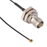 Amphenol RF-336203-12-0100 Cable Assembly Coaxial Cable Assembly 1.13mm Cable 0.1m TNC to Coaxial F-M Bag