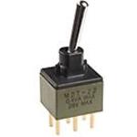 NKK Switches-M2T12S4A5W30 Switch Toggle Switch Toggle ON None ON SPDT Bat Lever PC Pins 6A 250VAC 30VDC PC Mount with Bracket
