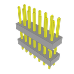 Samtec-TW-07-10-L-D-326-100 Connector Headers and PCB Receptacles Conn Board Stacker HDR 14 POS 2mm Solder ST Top Entry Thru-Hole Bulk