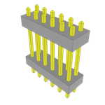 Samtec-TW-06-05-L-D-435-100 Connector Headers and PCB Receptacles Conn Board Stacker HDR 12 POS 2mm Solder ST Top Entry Thru-Hole Bulk