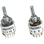 Grayhill-56D36-01-2-AJN Switch Rotary Switch Rotary DP5T 5 Flatted Shaft Solder Lug 0.2A 115VAC 30VDC
