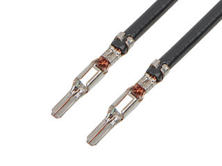 2175221122 - Pre-Crimped Lead Mizu-P25 Male-to-Mizu-P25 Male, Tin (Sn) Plating, 150.00mm Length, 22 AWG, Black