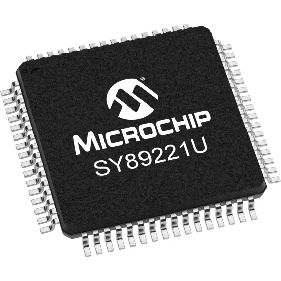 Microchip Technology-SY89221UHY Clock Buffers and Drivers Clock Fanout Buffer 15-OUT 2-IN 1:15 64-Pin TQFP EP Tray
