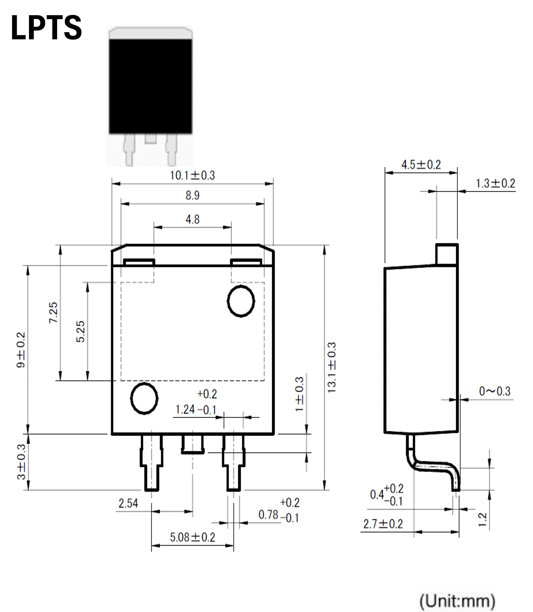 Product dimension image