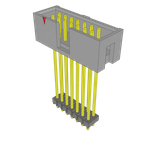 Samtec-ZST-107-09-G-D-1340 Connector Headers and PCB Receptacles Conn Elevated Shrouded Header HDR 14 POS 2.54mm Solder ST Thru-Hole Bulk
