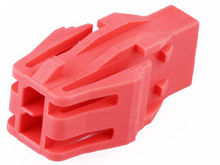 2159220220 - Micro-Fit+ Versa Color Plug Housing, Dual Row, 2 Circuits, UL 94V-0, Panel Mount Ears, Glow-Wire Capable, Red