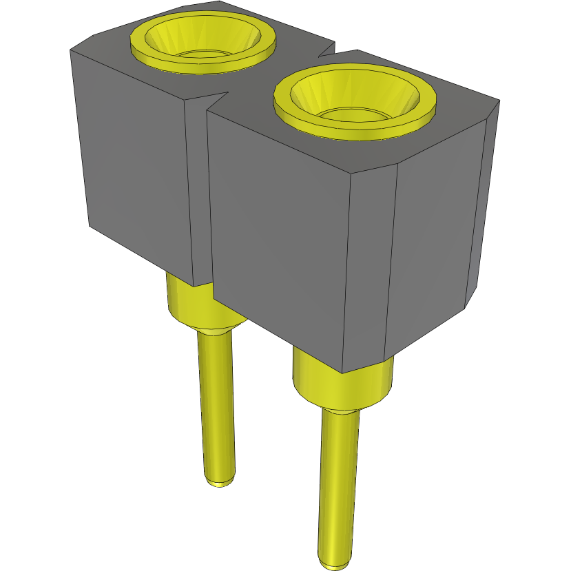 Samtec-HSS-102-S-2 Connector Headers and PCB Receptacles Conn Socket Strip SKT 2 POS 2.54mm Solder ST Top Entry Thru-Hole Bulk