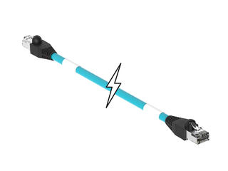 1201080598 - Double-Ended RJ-45 Cordset, 4 Poles, Male (Straight) to Male (Straight), 24 AWG, Teal Unshielded TPE Cable, 30.0m (98.40') Length, 6.10mm (.240") Diameter 1201080598 - Double-Ended RJ-45 Cordset, 4 Poles, Male (Straight) to Male (Straight), 24 AWG, Teal Unshielded TPE Cable, 30.0m (98.40') Length, 6.10mm (.240") Diameter