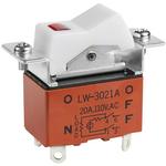 NKK Switches-LW3021A Switch Rocker Switch Rocker ON None OFF DPST Solder Lug Rocker 20A 110VAC 30000Cycles