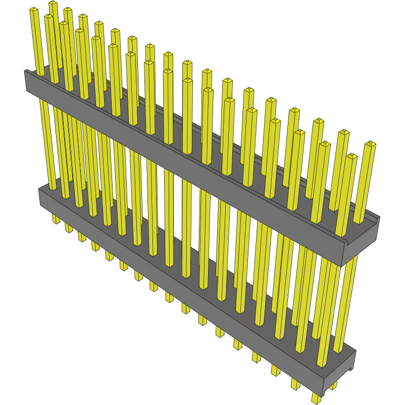 Samtec-DW-17-20-G-D-730 Connector Headers and PCB Receptacles Conn Board Stacker HDR 34 POS 2.54mm Solder ST Top Entry Thru-Hole Bulk