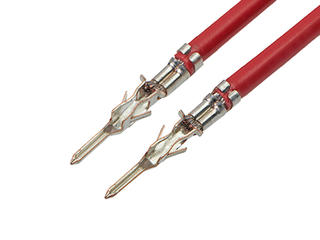 2147622221 - Pre-Crimped Lead Micro-Fit 3.0 Male-to-Micro-Fit 3.0 Male, Gold (Au) Plating, 75.00mm Length, 18 AWG, Red