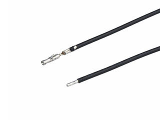 2219512115 - Pre-Crimped Lead Female CP Terminal-to-Pigtail, Tin (Sn) Plating, 450.00mm Length, 0.75mm² Wire, Black