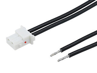 2264311024 - Mini-SPOX-to-Pigtail Off-the-Shelf (OTS) Cable Assembly, 2.50mm Pitch, Single Row, 600.00mm Length, Tin (Sn) Plating, 2 Circuits, Natural