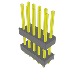 Samtec-ZW-05-10-L-D-400-087 Connector Headers and PCB Receptacles Conn Board Stacker HDR 10 POS 2.54mm Solder ST Top Entry Thru-Hole Bulk