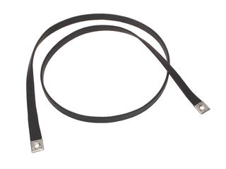 2076025019 - Grounding Jumper with Insulation, Flat-to-Flat, 24x5/30 Braid Type, 607.00mm Length