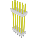 Samtec-HW-05-13-LM-D-870-130 Connector Headers and PCB Receptacles Conn Board Stacker HDR 10 POS 2.54mm Solder ST Top Entry Thru-Hole Bulk