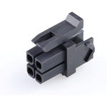 Molex-1729520402 Connector Discrete Wire Housing Conn Housing RCP 4 POS 3mm Crimp ST Cable Mount Black Micro-Fit 3.0™ Bag