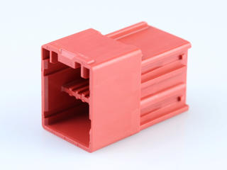 5056060602 - CP-3.3 Plug Housing, 3.30mm Pitch, Dual Row, Polarized, Positive Inertia  Lock, 6 Circuits, Red