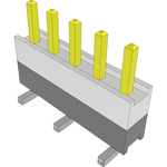 Samtec-HW-05-16-F-S-250-SM Connector Headers and PCB Receptacles Conn Board Stacker HDR 5 POS 2.54mm Solder ST Top Entry SMD Tube