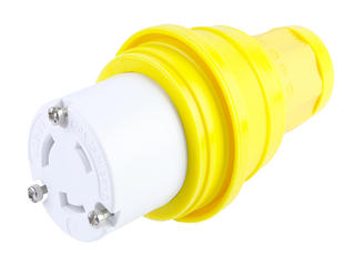 1301470050 - Watertite Extreme Connector for Male Receptacle with Locking Blade, 2 Pole/3 Wire, NEMA L6-20 250V, F3 1301470050 - Watertite Extreme Connector for Male Receptacle with Locking Blade, 2 Pole/3 Wire, NEMA L6-20 250V, F3