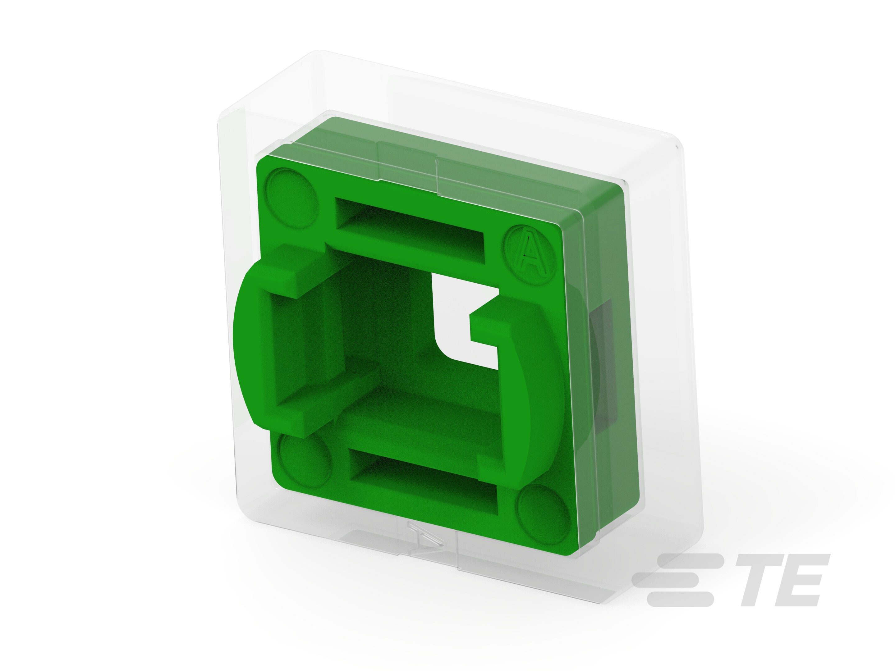 CAP, SQ, ILLUMINATED TACT SWITCH, GREEN-2311403-1