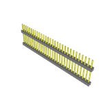 Samtec-ZW-30-11-G-S-630-055 Connector Headers and PCB Receptacles Conn Board Stacker HDR 30 POS 2.54mm Solder ST Top Entry Thru-Hole Bulk