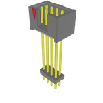 Samtec-ZSS-104-09-L-D-1260 Connector Headers and PCB Receptacles Conn Elevated Shrouded Header (4 Sides) HDR 20 POS 2.54mm Solder ST Thru-Hole Bulk