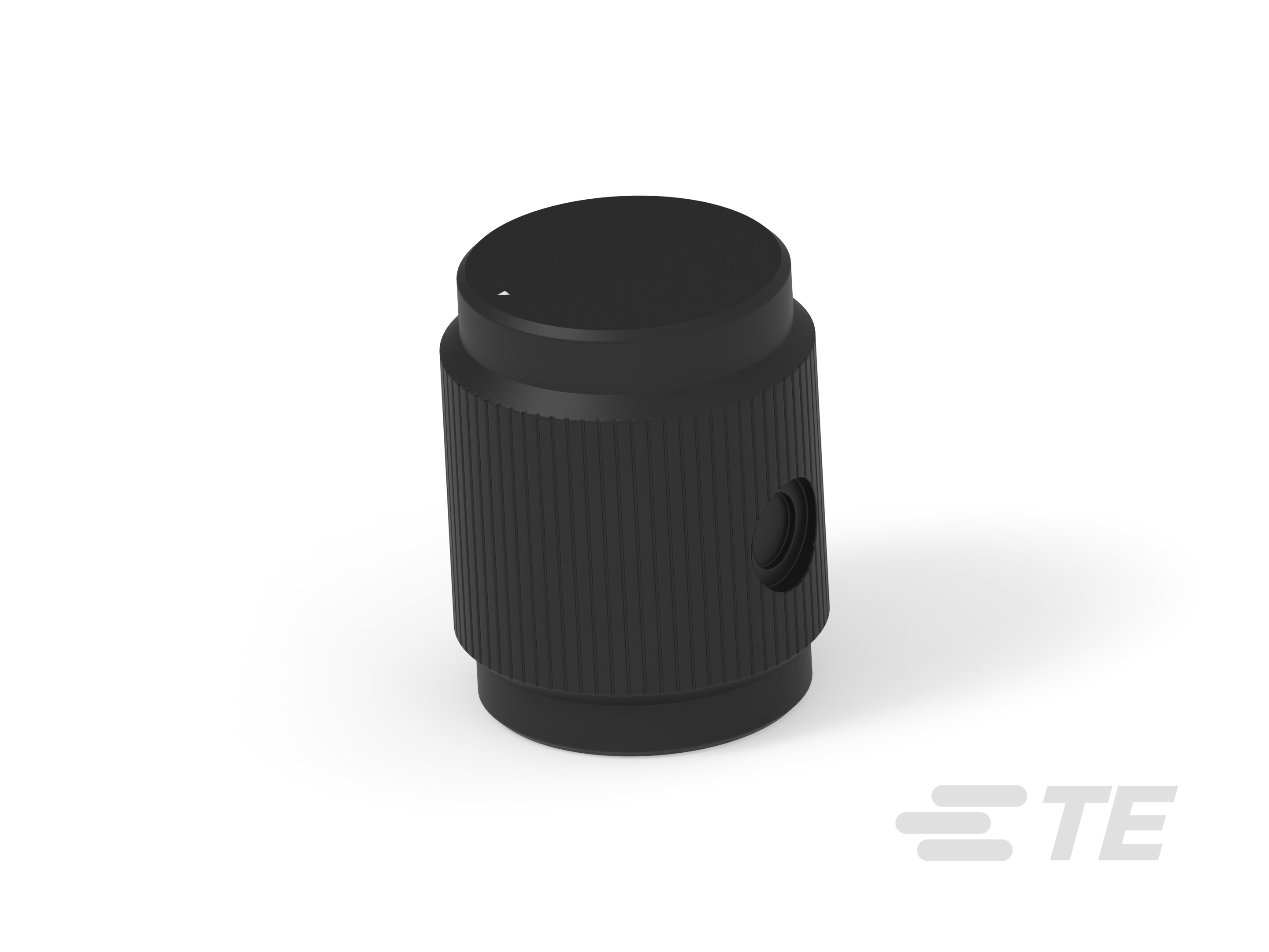 KN501B1/4=KNOB BLACK KNURL 1/4-5-1437622-2