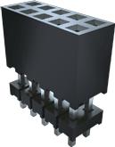 Samtec-ESQT-112-02-G-S-460 Connector Headers and PCB Receptacles Conn Elevated Socket SKT 12 POS 2mm Solder ST Top Entry Thru-Hole Layer