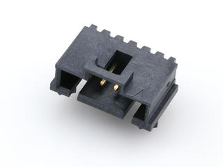 1719770006 - 2.54mm Pitch SL Header, Single Row, Right-Angle, LCP, Shrouded, Surface Mount, with Pegs, Matte Tin (Sn) Plating, 6 Circuits, Tube