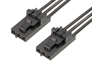 2162701031 - SL Female-to-SL Female Off-the-Shelf (OTS) Cable Assembly, Positive Lock, Single Row, 100.00mm Length, Tin (Sn) Plating, 3 Circuits, Black