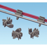 Panduit-LWC25-H25-C20 Cable Clamps and Clips Cable Management, Latching Wire Clip Nylon 6/6 Black Push Barb 6.4mm