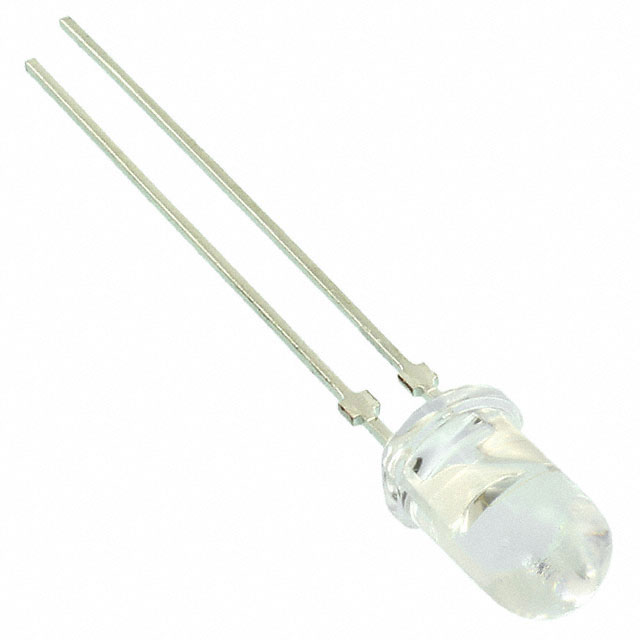 T-1 3^4 Colorless Round Domed-Top LED Radial