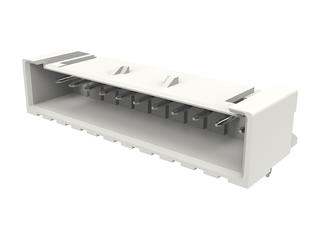 534261110 - 2.50mm Pitch, Mini-Lock PCB Header, Single Row, Right-Angle, Through Hole with Kinked Pins, Tin Plating, Positive Lock, 11 Circuits, Tray, 3.40mm PC Tail Length, Natural