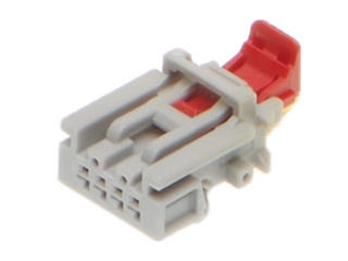 2065232042 - Mini50 Unsealed Receptacle, Single Row, UL94-HB, with CPA, 4 Circuits, Polarization Option B, Gray