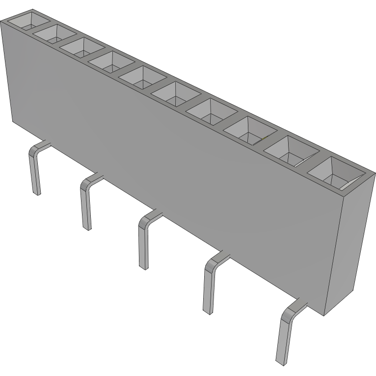 Samtec-BCS-110-S-S-PE Connector Headers and PCB Receptacles Conn Socket Strip SKT 10 POS 2.54mm Solder ST Top Entry Thru-Hole TIGER CLAW™ Tube
