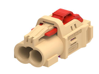 2079118228 - High-Speed FAKRA Mini (HFM) Dual Jack Housing, 1x2, Key J, Beige, with CPA 2079118228 - High-Speed FAKRA Mini (HFM) Dual Jack Housing, 1x2, Key J, Beige, with CPA