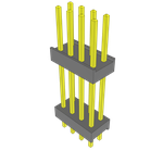 Samtec-ZW-04-12-T-D-625-120-LL Connector Headers and PCB Receptacles Conn Board Stacker HDR 8 POS 2.54mm Solder ST Top Entry Thru-Hole Bulk