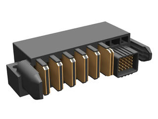 1710970010 - EXTreme EnergetiC Right-Angle Plug Assembly, 31 Circuits (25 Signal/6 Power) with Press-Fit and Pegs Mounting