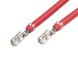 2196542124 - Pre-Crimped Lead Micro-One Female-to-Micro-One Female, Matte Tin Plating, 300.00mm Length, 22 AWG, Red