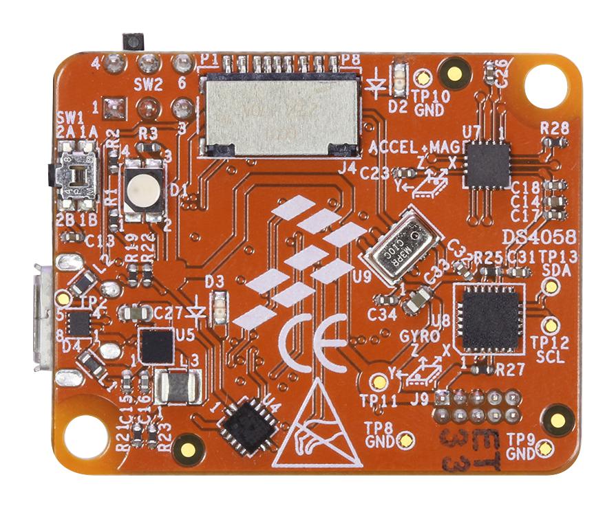 Reference Design Board, MK20DX128VFM5, MKL25Z128VFM4, Kinetis - KL25, 10-Axis Data Logger