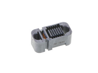 1710898416 - EXTreme Ten60Power Vertical Receptacle with Guides, 1 Split Power Circuit, 30 Signal Circuits, Press Fit Tail