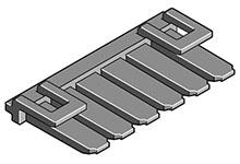 1722641006 - Ultra-Fit Terminal Position Assurance (TPA) Wire-to-Board Retainer, 3.50mm Pitch, 6 Circuits, Black
