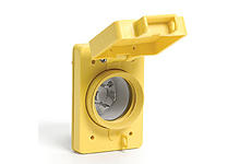 1301470162 - Watertite Extreme Male Receptacle with Locking Blade, Single Flip Coverplate, 3 Pole/4 Wire, NEMA L17-30 600, 3ø 1301470162 - Watertite Extreme Male Receptacle with Locking Blade, Single Flip Coverplate, 3 Pole/4 Wire, NEMA L17-30 600, 3ø