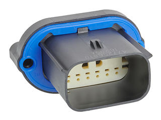 1480320002 - MX150 Unsealed Female Speaker Connector Assembly, Single Row, 2 Circuits, Keying Option B, Light Gray