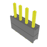 Samtec-ZW-04-16-G-S-205-065 Connector Headers and PCB Receptacles Conn Board Stacker HDR 4 POS 2.54mm Solder ST Top Entry Thru-Hole Bulk