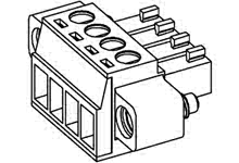 395040703 - 3.50mm Pitch Eurostyle Horizontal Plug, with Retention Screws and Reverse Imprinting, Gold (Au) Plated, Black, 3 Circuits