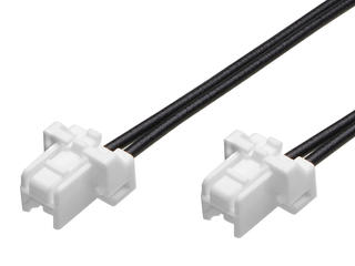 2219581021 - CLIK-Mate-to-CLIK-Mate Off-the-Shelf (OTS) Cable Assembly, 2.00mm Pitch,  Single Row, 100.00mm Length, 2 Circuits, White